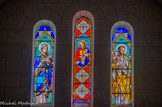 <center>Chapelle Notre-Dame de la Fleur.</center>La Vierge, le Sacré-cœur de Jésus et saint Joseph.