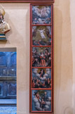 <center>Péone</center>Eglise Saint Arige et Saint Vincent de Saragosse. Mystères glorieux. De haut en bas : La Résurrection de Jésus ; L'Ascension de Jésus au Ciel ; La Pentecôte : la descente du Saint-Esprit ; L'Assomption de Marie au Ciel ; Le Couronnement de Marie au Ciel.