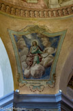 <center>Église Notre-Dame-de-l'Assomption de Cordon.</center>Les pendentifs, au décor des quatre évangélistes en médaillon, transforment le plan octogonal des murs en plan circulaire à la hauteur du dôme. Saint-Jean.