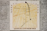 <center>Église Notre-Dame-de-l'Assomption de Cordon.</center>Le  cadran solaire restitué l’indique, nous sommes le 1er juillet 2011, une poignée de seconde avant l’heure du midi solaire.