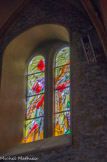 <center>Église Saint-Jean-Baptiste </center>Les vitraux ont été posés en 1959 et réalisés par Jean-Marie Baylan.