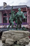 <center>Chamonix</center>La statue d'Horace-Bénédict de Saussure en compagnie du guide Jacques Balmat.