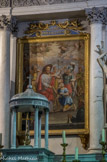 <center>Église Saint-Jacques </center>Tabernacle surmonté d'un baldaquin en forme de temple classique. Tableau central : arrestation de Saint Jacques avant son martyre (décapitation) en l’an 44.