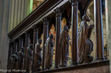 <center>Église Saint-Jacques </center>Les stalles du chœur. Elles sont l'œuvre d'artistes originaires du Piémont : J, Martelli, Etienne Gilardi et C. Pédrini.
Les stalles hautes : statues des apôtres et diacres de 1.20m avec piédestaux en cul-de-lampe sculptées par Charles Pédrini.