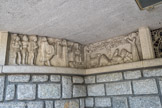 <center>Saint-Gervais-les-Bains : Eglise Notre-Dame-des-Alpes au Fayet.</center> Les sculptures extérieures sur la façade de l'église sont de François Baud.