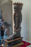 <center>Conflans : Musée d’Art et d’Histoire.</center> Pied reliquaire de Saint Andéol.
Bois - papier  XVIIe siècle.
Ce reliquaire est entouré de mystères. Toutefois, les comptes rendus de visites effectuées par les archevêques de Tarentaise citent une relique de Saint Andéol en 1633, en 1669 et en 1791.
Saint Andéol n'est pas savoyard, et il n'est pas représenté en Savoie. Il s’agit d’un saint du Vivarais, province qu'il évangélisa au IIe siècle, avant d'y être martyrisé le 1er mai 208.
On peut supposer qu'un riche marchand originaire de Conflans a fait l'acquisition de cette relique pour en faire don à sa paroisse. Sur le devant du socle, un blason pourrait nous indiquer de quelle famille était issu ce marchand ou riche personnage, mais nous n'avons pu l'identifier à ce jour.