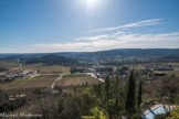 CORNILLON. <br> Vue du château de Cornillon. Au fond, Goudargues