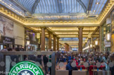 <center>Les  Champs Elysées. </center> Galerie du Lido. Les Arcades des Champs-Élysées furent construites en 1925 par l'architecte Charles Lefebvre et ses associés Marcel Julien et Louis Duhayon à l'emplacement de l'ancien hôtel Dufayel. La parcelle de terrain, étroite, entre l'avenue et la rue de Ponthieu, avait été acquise par le diamantaire et promoteur immobilier Léonard Rosenthal. Les Arcades furent inaugurées le 1er octobre 1926. Quelques colonnes en marbre, provenant de l'ancien hôtel Dufayel, sont utilisées dans la réalisation. La décoration de la galerie est l'œuvre du ferronnier René Gobert, des maîtres-verriers Fernand Jacopozzi et René Lalique, auteur de fontaines de verre, aujourd'hui disparues.