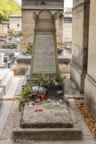 <center>Le cimetière du Montparnasse. </center> Charles BAUDELAIRE. 1821-1867. Poète français. Caveau de son beau-père Jacques Aupick et de sa mère.