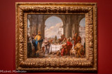 <center>Giambattista Tiepolo. </center>(Venise, 1505 - Madrid, 1770). Le Banquet de Cléopâtre
1742-1743. Huile sur toile.
Paris, musée Cognacq-Jay. <br>
Ce merveilleux modello du grand peintre rococo vénitien Tiepolo illustre le somptueux banquet que la reine d’Égypte offre au général romain, Marc Antoine. Pour montrer sa richesse, elle déclare offrir le repas le plus cher de l’histoire, en dissolvant dans du vinaigre une rarissime perle qu’elle boit  sous son regard médusé.