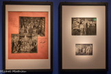 <center>Amina Rizk et Badr Lama dans Cleopatra</center>1943
Film d’Ibrahim Lama (Chili, 1904 - Égypte, 1953)
Photographies argentiques, dont deux contrecollées sur du papier cartonné Condor Film Company, Le Caire Alexandrie, Wekalat Behna
Ibrahim Lama est un scénariste et réalisateur égyptien. Il réalise le film Cleopatra en 1943, seul long-métrage égyptien connu centré sur la reine antique. L’œuvre, détruite dans un incendie, ne subsiste qu’à travers quelques photographies du tournage pré¬sentées ici, qui ont été restaurées à l’occasion de l’exposition.