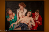 <center>Nazanin Pouyandeh</center>(Téhéran, née en 1981)
La Mort de Cléopâtre, 2022.
Huile sur toile Collection particulière.