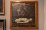 <center>L'atelier de  J.J. Henner</center>Atala
Vers 1905? Huile sur toile
Plus que du roman de Chateaubriand Atala, Jean-Jacques Henner s’inspire du tableau de Girodet Atala ou tombeau (Paris, musée du Louvre) pour peindre le père Aubry veillant sur Atala après sa mort. Henner reprend ici la composition du Lévite Ephraïm et sa femme morte de 1895 (Hamilton, Art Gallery).
Donation Marie Henner