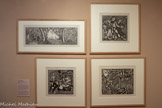 <center>Musée de Montmartre</center>RAOUL DUFY (1877-1953)
Ensemble des Quatre Bois, 1910-1911
La Chasse, La Danse, L’Amour, La Pêche
Bois gravé, épreuves sur chine volant ou japon, tirages de 100 exemplaires
Musée de Montmartre, collection Le Vieux Montmartre Don Indivision Petiet, 2023.
Arrivé en 1899 à Paris, Raoul Dufy est élève de l’Ecole nationale des Beaux-arts et suit les cours de Léon Bonnat. L’année suivante, il s’installe pour quelques mois au 12, rue Cortot où il partage un atelier avec son ami Othon Friesz rencontré au Havre, leur ville natale. Séduit par Luxe, Calme et Volupté de Matisse (Paris, MNAM- Centre Pompidou) au Salon d’Automne en 1905 et marqué par les œuvres de Cézanne à partir de 1906, Dufy fait siennes la liberté créatrice et les couleurs fauves tout en maintenant l’importance du dessin, dissocié de la couleur. Dufy revient s’établir durablement a Montmartre à partir de 1911, au 5, impasse Guelma.