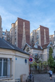 <center>Rue Santos -Dumont, maisons ouvrières. </center>L'entrée de la villa Santos-Dumont.