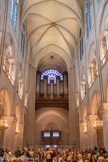 <center>L'orgue.</center>Il partage avec le Grand Orgue de Saint Eustache le titre de plus grand Orgue de France. Il a été épargné par l'incendie du 15 avril 2019 mais a nécessité d'importants travaux de restauration. Le grand orgue actuel est le fruit des travaux successifs de plusieurs grands facteurs d’orgue : construction dans le buffet actuel par François Thierry en 1733, reconstructions par François-Henri Clicquot en 1783, puis par Aristide Cavaillé-Coll en 1868 ; restaurations par Boisseau depuis 1960, avec la collaboration des entreprises Giroud, Emeriau et Synaptel en 1992.