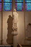 <center>Chapelle de Salomon</center>Statue de saint Charles Borromée, cardinal-archevêque de Milan de 1564 à 1584
Victor Geoffroy-Dechaume, sculpteur, vers 1867. <br> Vitrail en grisaille. Édouard Didron, maître verrier, 1865