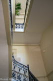 <center>Le lycée Charlemagne.</center> Escalier du père La Chaise, orné d'une ferronnerie de vases médicis.