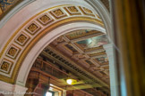 <center>BIBLIOTHÈQUE </center> Réalisée par Alphonse de Gisors. Les plafonds sont de Louis Antoine Riesener (1808-1878), les autres de Camille Roqueplan (1802-1855).