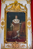 <center>SALON NAPOLEON. </center> Portrait de Napoléon en costume de sacre,  longtemps  attribué  à  Robert  Lefèvre,  pourrait provenir de l’atelier de David.