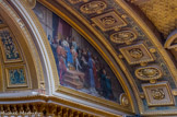 <center>SALLE DES SÉANCES </center>  La partie droite représente Louis XII aux Etats généraux de Tours en 1506. Au nom des Etats, le roi Louis XII, se voit offrir les remerciements de la Nation.