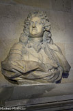 <center> La crypte. </center>Philippe d’Orléans. 1674-1723. Duc d’Orléans, neveu de Louis XIV, régent de France de 1715 à 1723. Copie du buste réalisé par Jean-Louis Lemoyne pour Versailles. 1841, plâtre.
