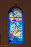 <center>Chapelle Saint-Lucien.</center>Jésus marche sur les eaux.