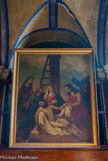 <center>L'église de La Trinité. </center> Descente de Croix, artiste anonyme du XIXème siècle, remplacée par la mise au tombeau.