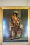 <center>La galerie de portraits. </center> Murat, maréchel d'Empire, roi de Naples, époux de Caroline. Avec l'épée des militaires, le bâton de Maréchal et le collier de la légion d'honneur.