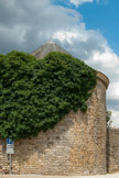 <center>Milly la Forêt.</center>Le Colombier. Situé sur l'ancienne place triangulaire du cul de sac du colombier, cet ancien bâtiment faisait partie du Domaine du Moustier, propriété de Fulbert Ier, seigneur de Milly et officier à la cour de Dagobert Ier au VIIe siècle. Détruit en 1432 ou 1433, l'ensemble comprenait une vaste ferme dont le colombier pourrait être l'un des vestiges. D'après un comptage de 1792, il possédait encore à cette époque près de 1200 boulins ou niches. Les oeufs étaient ramassés et la fiente de pigeons utilisée comme engrais pour les cultures.