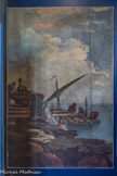 <center>Orientaux sur un quai.</center>Anonyme.
Provence, seconde moitié du XVIIIe siècle. Toile peinte à la détrempe
Don Marie Grobet, 1919.
Marseille, Musée Grobet-Labadié.
Caractéristiques des intérieurs provençaux du XVIIIe siècle, les toiles constituaient pour la clientèle provinciale une alternative aux tapisseries tissées, d’un coût sensiblement supérieur. Formant des séries complètes destinées à tapisser des salons et appartements, elles ont connu une diffusion considérable. Ce panneau, issu d'un ensemble ornant la bastide de Marie Grobet-Labadié dans le quartier de Montolivet, représente des marchands orientaux sur un quai. La scène rappelle les vues de Marseille peintes par Joseph Vernet (1754) où des négociants levantins sont figurés parmi les personnages qui animent la rive du port.