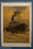 <center>SANDY HOOK</center>Messageries maritimes - Ligne commerciale des Indes.
1920.
Affiche lithographiée.
Marseille, CCI métropolitaine Aix-Marseille-Provence (CCIAMP), QAP02608 Collections CCIAMP