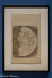 <center>Représentation de la Lune dans son premier quartier</center>Claude Mellan. Aix-en-Provence. 1635. Gravure sur cuivre. Bibliothèque de l’Observatoire de Paris.