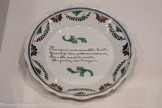 <center>Assiette calotte</center>Coupe plate
France 1830-1900 Céramique
Mucem, Marseille