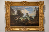 <center></center>JOSEPH PARROCEL dit PARROCEL DES BATAILLES
Brignoles, 1646 - Paris, 1704.
La Chasse au sanglier.
XVIIe siècle.
HUILE SUR TOILE.
DONATION BOURGUIGNON DE FABREGOULES, 1860