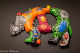 <center>Rhinocéros</center>2001
Fibre de verre peinte. NIKI CHARITABLE ART FOUNDATION
