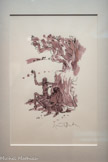 <center>Don Quichotte et Sancho Panza assis sous un arbre</center>Quentin Blake.
Illustration pour l’édition par Folio Society,
Londres, Royaume-Uni, 1995.
Encre et aquarelle sur papier (reproduction).
Quentin Blake Centre for illustration, Londres, Royaume-Uni © Quentin Blake
Quentin Blake a illustré de nombreux classiques de la littérature et romans pour enfants, comme ceux de Roald Dahl. Face au prolifique talent de Gustave Doré, qu’il admire, il décide, pour son édition de Don Quichotte, de ne peindre que 16 planches et des vignettes. La technique de la plume et du lavis lui permet un modelé empreint de tendresse pour les