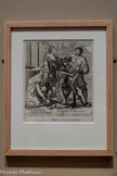 <center>Don Quichotte se fait armer chevalier par l’aubergiste</center>