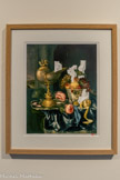 <center></center>Habiter la Peinture, 1992 - 2026
Collage (reproduction de Nature morte avec pêches, raisins et abricots - A. Mignon, vers 1665), graphite et encre sur papier. 15,5 x 19,5 cm