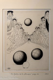 <center></center>19 avril 1963 (8111 - Tome 6) Illustration Les fadas de la pétanque Encre de Chine 32 x 24 cm Collection particulière