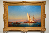 <center>Félix Ziem (1821-1911)</center>Pêche aux thons dans la rade de Marseille Huile sur toile 82,5 x 127,5 cm.