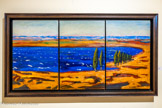 <center>René Seyssaud (1867-1952)</center>Étang de Berre, triptyque Huile sur toile 60x130 cm