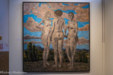 <center>Vincent Bioulès {1938-)</center>Les trois grâces.
Fusain pastel sur toile 203 x 193 cm