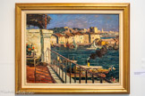 <center>Laurent Mattio</center>Le vieux port de Toulon vu d'une terrasse, 1951. Huile sur panneau 46 x 61 cm Collection particulière.