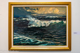 <center>Laurent Mattio</center>Marine, Méditerranée. Huile sur panneau 54 x 73 Collection particulière.
