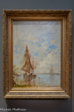 <center>Pêcheurs dans une barque.</center>Félix Ziem
Beaune, 1821 - Paris, 1911
Huile sur toile