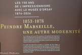 <center></center>Il y a 150 ans, le 15 avril 1874 s’ouvrait au 35 boulevard des Capucines à Paris, la première des huit expositions des peintres impressionnistes. Pour fêter cet anniversaire, le musée d’Orsay, qui abrite la plus vaste collection au monde de tableaux impressionnistes, prête un grand nombre de ses chefs- d’œuvre à travers toute la France.
Le musée des Beaux-Arts accueille La Lavandière de Paul Guigou et Le Golfe de Marseille vu de l'Estaque de Paul Cézanne. Présentés parmi les œuvres de cette école de Marseille qui a tôt revendiqué ses particularismes et place l’étude des paysages du Midi au cœur de ses réflexions, ils nous permettent d’imaginer une lecture plurielle des modernités de la seconde moitié du XIXe siècle