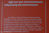 <center>Agir sur son environneme</center>Les objets en métal, robustes et parfois tranchants, permettent un travail minutieux et précis et rendent possible une action sur le monde environnant, pour mieux le maîtriser.
Les collections du Mucem, qui comptent de nombreux outils, témoignent de la manière dont le métal permet d'agir sur le vivant, pour les travaux agricoles et rélevage, et, dans les activités domestiques et artisanales, de transformer ou décorer les autres matiè