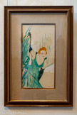 <center>Musée Toulouse-Lautrec</center>Henri de Toulouse-Lautrec
(1864-1901)
Yvette Guilbert saluant le public 1894
Rehauts de peinture sur épreuve photographique au citrate d'argent.
Don Famille Toulouse-Lautrec, 1922