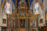 <center>L’église Saint Corneille de Puycelsi</center>De style gothique méridional avec son unique nef longue de 35m, est composée de trois travées, dont les deux latérales sont consacrées aux 5 petites chapelles et les fonts baptismaux.
